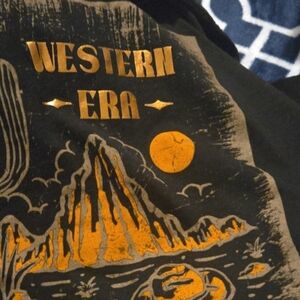 Naughty Monkey Black and Orange Graphic Tee